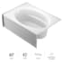Jacuzzi 60" x 42" Signature Three Wall Alcove Soaking Bathtub with Left Drain, Tiling Flange, and Skirt White