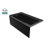 Jacuzzi Linea 60" x 30" Acrylic Air Bathtub for Three Wall Alcove Installation with Left Drain Black
