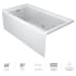 Jacuzzi Linea 60" x 30" Three Wall Alcove Soaking Bathtub with Right Drain and Heated Soak White