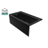Jacuzzi Linea 60" x 30" Acrylic Whirlpool Bathtub for Three Wall Alcove Installation with Left Drain and Chromatherapy Lighting Black