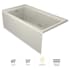 Jacuzzi Linea 60" x 30" Acrylic Whirlpool Bathtub for Three Wall Alcove Installation with Left Drain and Heater Oyster