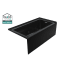 Jacuzzi Linea 60" x 30" Acrylic Whirlpool Bathtub for Three Wall Alcove Installation with Right Drain and Heater Black