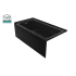 Jacuzzi Linea 60" x 36" Acrylic Soaking Bathtub for Three Wall Alcove Installation with Left Drain Black