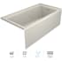 Jacuzzi Linea 66" Three Wall Alcove Acrylic Air Bath Tub with Left Drain Location and Overflow Oyster