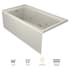 Jacuzzi Linea 66" Three Wall Alcove Acrylic Whirlpool Tub with Left Drain Location and Overflow Oyster / Chrome Trim