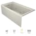 Jacuzzi Linea 66" Three Wall Alcove Acrylic Whirlpool Tub with Left Drain Location and Overflow Oyster / Chrome Trim