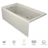 Jacuzzi Linea 66" Three Wall Alcove Acrylic Whirlpool Tub with Chromatherapy, Heater, Right Drain Location, and Overflow Oyster / Chrome Trim