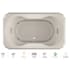 Jacuzzi Marineo 72" Whirlpool Bathtub for Drop In Installation with Center Drain and Illumatherapy / Whisper Technology™ - Luxury Controls Oyster