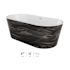 Jacuzzi Celeste 67" Free Standing Acrylic Soaking Tub with Center Drain, Drain Assembly, and Overflow Midnight