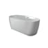 Jacuzzi Primo 59" Free Standing Acrylic Soaking Tub with Center Drain, Drain Assembly, and Overflow White
