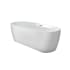 Jacuzzi Primo 67" Free Standing Acrylic Soaking Tub with Center Drain, Drain Assembly, and Overflow White