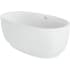 Jacuzzi COSI 59" Free Standing Acrylic Soaking Tub with Center Drain, Drain Assembly, and Overflow White