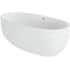 Jacuzzi COSI 67" Free Standing Acrylic Soaking Tub with Center Drain, Drain Assembly, and Overflow White