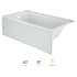 Jacuzzi Signature 60" Three Wall Alcove Acrylic Whirlpool Tub with Left Drain and Overflow White