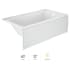 Jacuzzi Signature 60" Three Wall Alcove Acrylic Whirlpool Tub with Right Drain and Overflow White