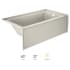 Jacuzzi Signature 60" Three Wall Alcove Acrylic Whirlpool Tub with Right Drain and Overflow Oyster