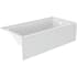 Jacuzzi Signature 66" Three Wall Alcove Acrylic Whirlpool Tub with Right Drain, and Overflow White