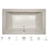 Jacuzzi 72" x 42" Sia&reg; Drop In Luxury Whirlpool Bathtub with 13 Jets, Luxury Controls, Chromatherapy, Heater, Center Drain and Right Pump Oyster