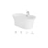 Jacuzzi Serafina 59" Free Standing Soaking Tub with Center Drain, Drain Assembly and Overflow - Includes Floor Mounted Tub Filler with Hand Shower White / Polished Chrome