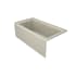 Jacuzzi Linea 60" x 32" Acrylic Soaking Bathtub for Alcove Installation with Left Hand Drain Almond