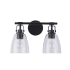 James Allan Brilliance 2 Light 15" Wide Vanity Light Black