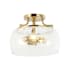 James Allan 3 Light 13" Wide Semi-Flush Ceiling Fixture with Clear Glass Shade Gold