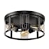 James Allan Lusteria 3 Light 14" Wide Flush Mount Ceiling Fixture Black