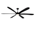 James Allan 72" 6 Blade Indoor LED Ceiling Fan Black