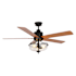 James Allan BreezeLite 52" 5 Blade Indoor Ceiling Fan with Clear Glass Shade Black