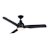 James Allan 52" 3 Blade Indoor LED Ceiling Fan with Glass Shade Black
