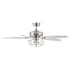 James Allan 52" 5 Blade Indoor Ceiling Fan with Metal Cage Light Kit Silver