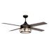 James Allan 52" 4 Blade Indoor Ceiling Fan with Clear, Seedy Glass Shade Bronze
