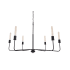 James Allan Radiant 6 Light Candle Style Smart Chandelier Black