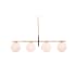 James Allan Spark 4 Light Linear Smart Chandelier Gold