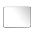 James Allan Brio Reflections 30"W x 40"H Rectangular Flat Aluminum Framed Wall Mounted Bathroom Mirror Black
