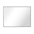 James Allan Brio Reflections 24"W x 30"H Rectangular Flat Aluminum Framed Wall Mounted Bathroom Mirror Black