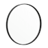 James Allan Jennifer 27-1/2" Diameter Circular Beveled Metal Framed Accent Mirror Black