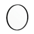 James Allan Julianne 16" Diameter Circular Beveled Metal Framed Accent Mirror Black