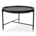 James Allan 28" Tray Metal Accent Table Dark Ash Veneer
