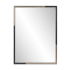James Allan Windsor 40" x 30" Rectangular Flat Metal Accent Mirror Matte Black / Brushed Brass