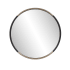 James Allan Windsor 34" Diameter Flat Metal Accent Mirror Matte Black / Brushed Brass