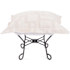 James Allan Mistify 24" Wide Metal and Olefin Outdoor Ottoman Natural