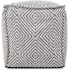 James Allan Gladius 20" Wide Polyester Outdoor Pouf Square Ottoman Pewter