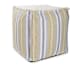James Allan Polarity 20" Wide Polyester Outdoor Pouf Square Ottoman Moss