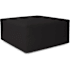 James Allan Florie 36" Wide Plywood and Polyester Outdoor Square Ottoman with Foam Filling Black