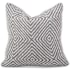 James Allan Gladius 20" x 20" Polyester and Rolefin Covered Polyester Filled Accent Pillow Pewter