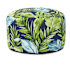James Allan Vykus 22" Wide Polyester Outdoor Foot Pouf Ottoman Indigo / Lime