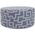 James Allan Mistify 36" Wide Plywood and Polyester Outdoor Round Ottoman Denim
