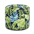 James Allan Vykus 22" Wide Polyester Outdoor Tall Pouf Ottoman Indigo / Lime