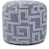 James Allan Mistify 22" Wide Polyester Outdoor Tall Pouf Ottoman Denim